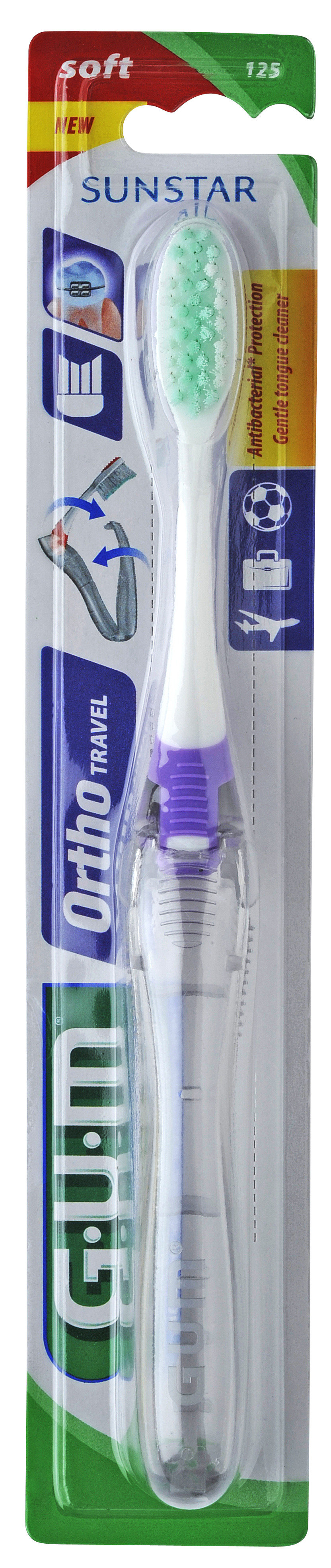 125 G·U·M Orthodontic Travel Toothbrush  (แปรงสีฟันสำหรับผู้จัดฟันแบบพกพา)