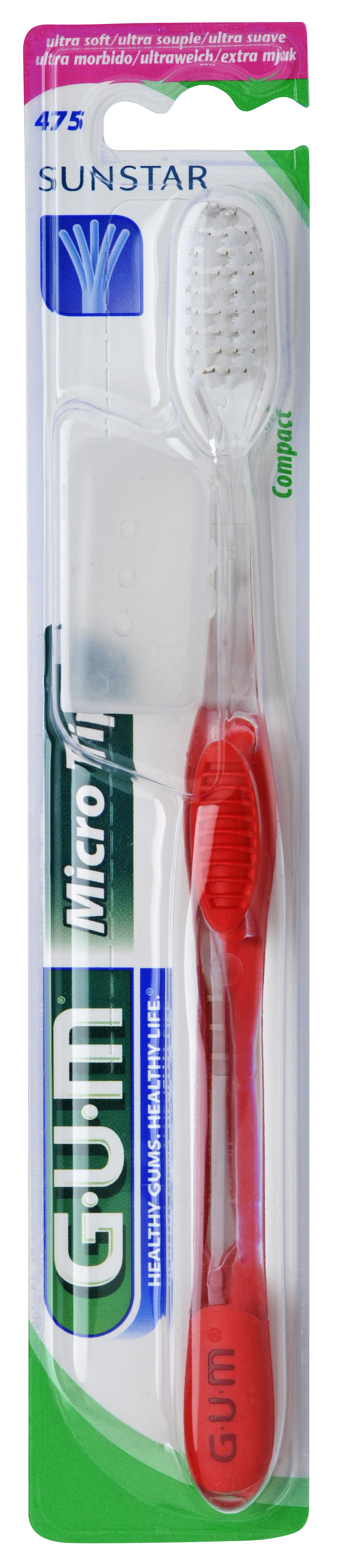 475 G·U·M Micro Tip Toothbrush Sensitive Compact : แปรงสีฟันชนิดปลายขนแปรงขนาดเล็ก